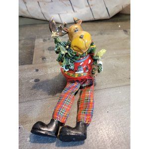 AS IS moose feet hanging tree snowflake xmas decor figure